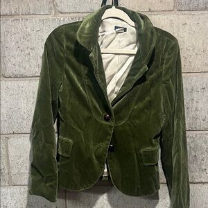J. Crew Olive Velvet Blazer